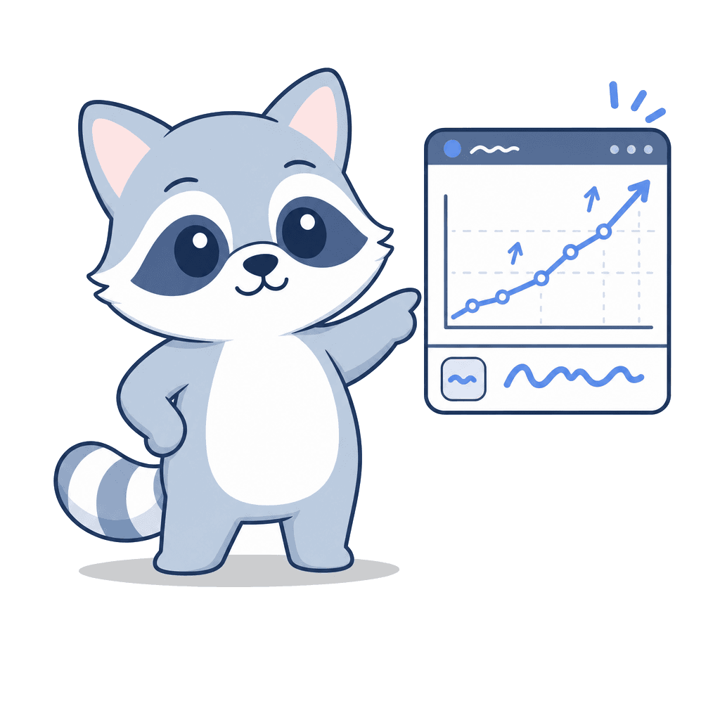 SEOExpert mascot in front of a dashboard screen showing a rising line graph and citation counter