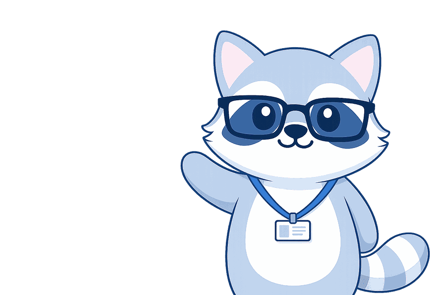 SEOExpert raccoon mascot - digital marketing agency in Singapore