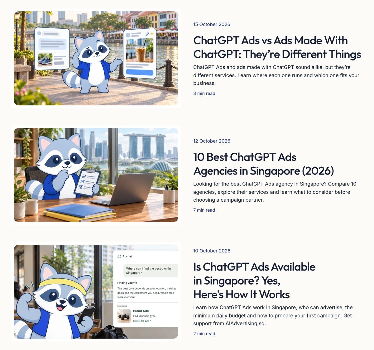 ChatGPT Ads guides on the blog