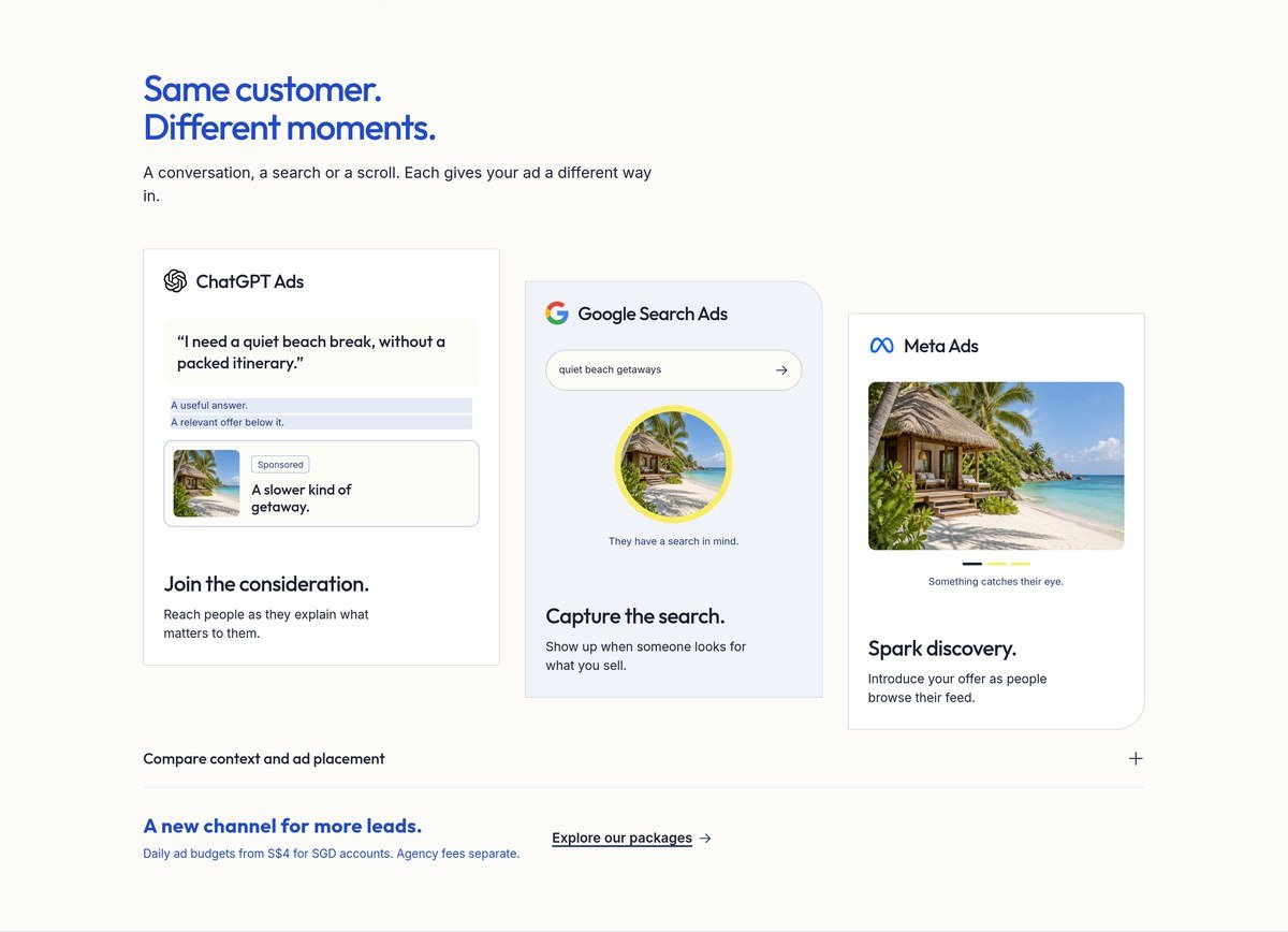 How the site compares ad channels